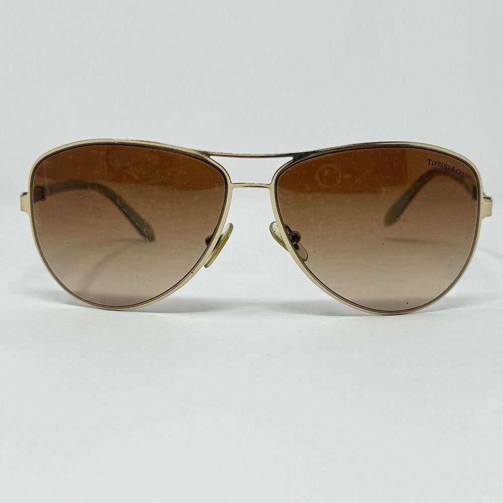 Tiffany & Co. TF 3048-B 6091/3B Gold Sunglasses 60-13-135 Made in Italy